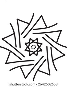 Modern triangle mandala vector art for background design 