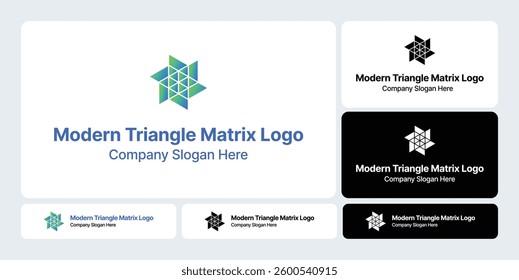Modern Triangle Matrix Logo | Contemporary Triangular Design