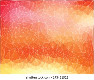 Modern triangle mesh stained glass mosaic design