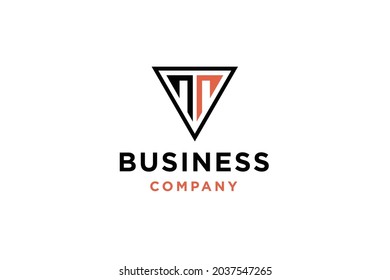 Modern Triangle Monogram letter T logo design vector inspiration.