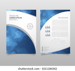 Modern triangle presentation template. Business design background, brochure or flyer concept or geometric web banner