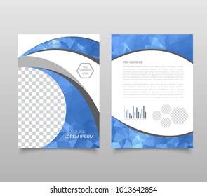 Modern triangle presentation template. Business design background, brochure or flyer concept or geometric web banner