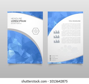 Modern triangle presentation template. Business design background, brochure or flyer concept or geometric web banner