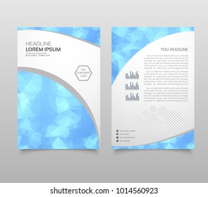 Modern triangle presentation template. Business design background, brochure or flyer concept or geometric web banner