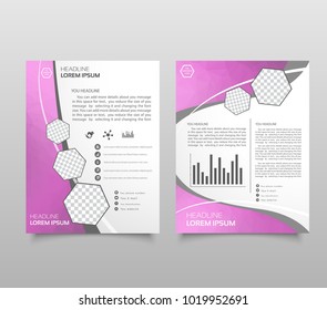 Modern triangle presentation template. Business design background, brochure or flyer concept or geometric web banner. vector illustration.