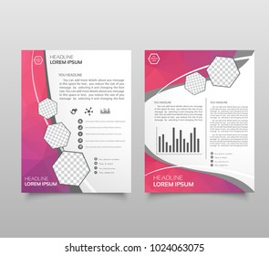 Modern triangle presentation template. Business design background, brochure or flyer concept or geometric web banner. vector illustration.