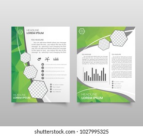 Modern triangle presentation template. Business design background, brochure or flyer concept or geometric web banner. vector illustration.