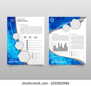 Modern triangle presentation template. Business design background, brochure or flyer concept or geometric web banner. vector illustration.