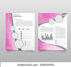 Modern triangle presentation template. Business design background, brochure or flyer concept or geometric web banner. vector illustration.