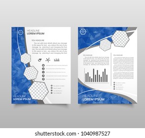 Modern triangle presentation template. Business design background, brochure or flyer concept or geometric web banner. vector illustration.