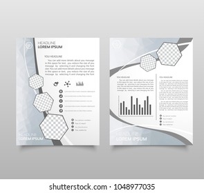 Modern triangle presentation template. Business design background, brochure or flyer concept or geometric web banner. vector illustration.