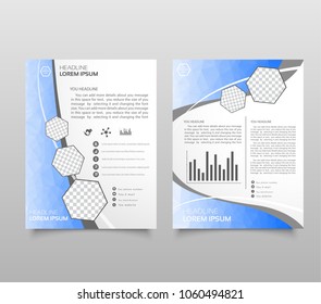 Modern triangle presentation template. Business design background, brochure or flyer concept or geometric web banner. vector illustration.