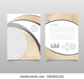 Modern triangle presentation template. Business design background, brochure or flyer concept or geometric web banner