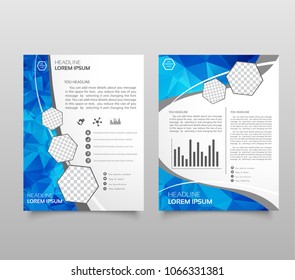 Modern triangle presentation template. Business design background, brochure or flyer concept or geometric web banner. vector illustration.