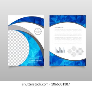 Modern triangle presentation template. Business design background, brochure or flyer concept or geometric web banner