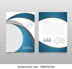 Modern triangle presentation template. Business design background, brochure or flyer concept or geometric web banner