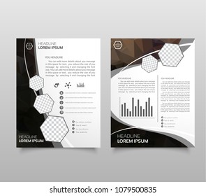Modern triangle presentation template. Business design background, brochure or flyer concept or geometric web banner. vector illustration.