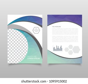 Modern triangle presentation template. Business design background, brochure or flyer concept or geometric web banner
