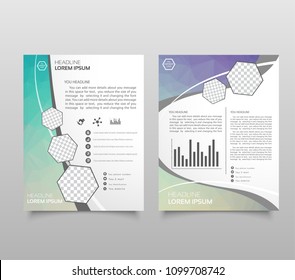 Modern triangle presentation template. Business design background, brochure or flyer concept or geometric web banner. vector illustration.