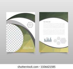 Modern triangle presentation template. Business design background, brochure or flyer concept or geometric web banner