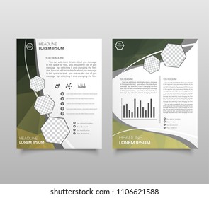 Modern triangle presentation template. Business design background, brochure or flyer concept or geometric web banner. vector illustration.