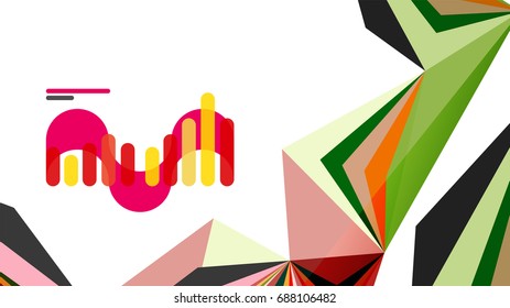 Modern triangle presentation template. Business design background, brochure or flyer concept or geometric web banner