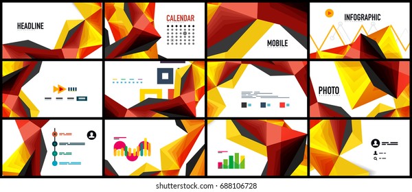 Modern triangle presentation template. Business design background, brochure or flyer concept or geometric web banner