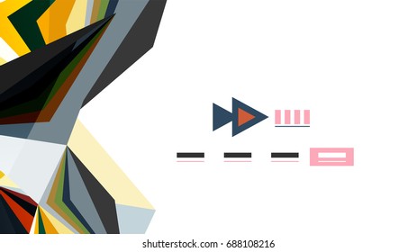 Modern triangle presentation template. Business design background, brochure or flyer concept or geometric web banner