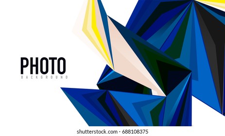 Modern triangle presentation template. Business design background, brochure or flyer concept or geometric web banner
