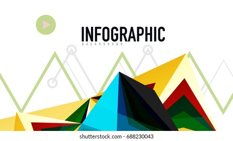 Modern triangle presentation template. Business design background, brochure or flyer concept or geometric web banner