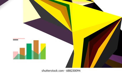 Moderne Dreieck-Präsentationsvorlage. Hintergrund für Geschäftsdesign, Broschüre oder Flyer-Konzept oder geometrischer Webbanner