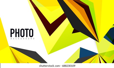 Modern triangle presentation template. Business design background, brochure or flyer concept or geometric web banner