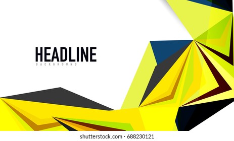 Modern triangle presentation template. Business design background, brochure or flyer concept or geometric web banner