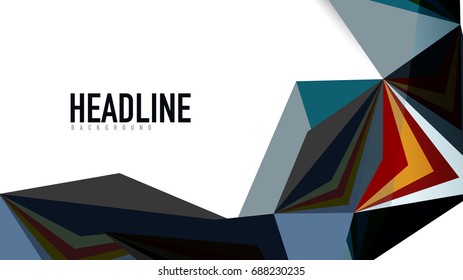 Modern triangle presentation template. Business design background, brochure or flyer concept or geometric web banner