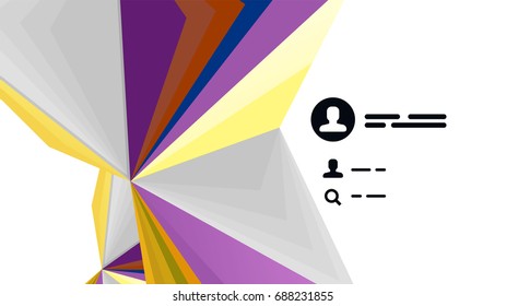Modern triangle presentation template. Business design background, brochure or flyer concept or geometric web banner