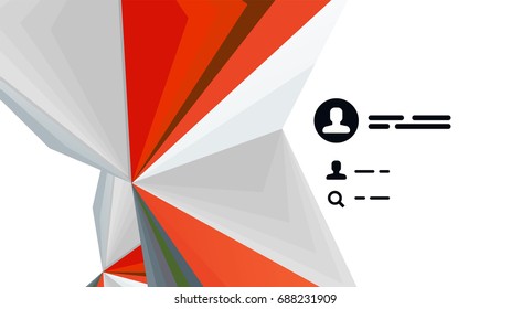 Modern triangle presentation template. Business design background, brochure or flyer concept or geometric web banner