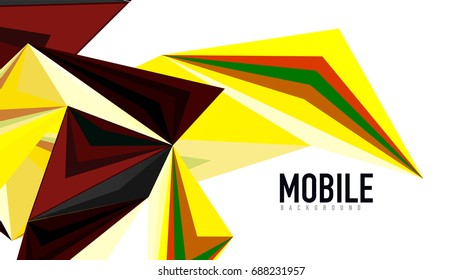 Plantilla de presentación triangular moderna. Fondo de diseño de negocio, concepto de folleto o volante o banner web geométrico