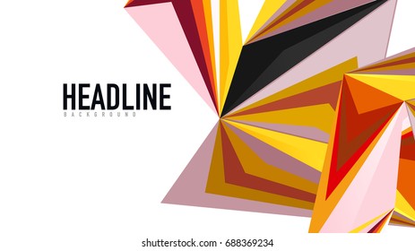 Modern triangle presentation template. Business design background, brochure or flyer concept or geometric web banner