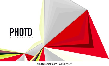 Plantilla de presentación triangular moderna. Fondo de diseño de negocio, concepto de folleto o volante o banner web geométrico