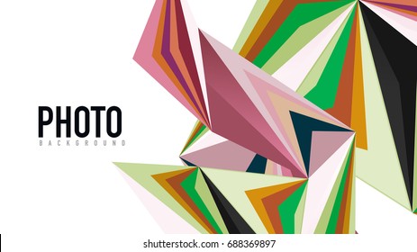 Modern triangle presentation template. Business design background, brochure or flyer concept or geometric web banner