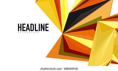 Plantilla de presentación triangular moderna. Fondo de diseño de negocio, concepto de folleto o volante o banner web geométrico