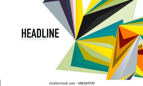 Plantilla de presentación triangular moderna. Fondo de diseño de negocio, concepto de folleto o volante o banner web geométrico