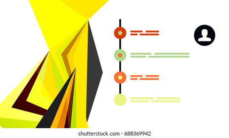 Modern triangle presentation template. Business design background, brochure or flyer concept or geometric web banner