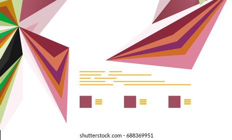 Modern triangle presentation template. Business design background, brochure or flyer concept or geometric web banner