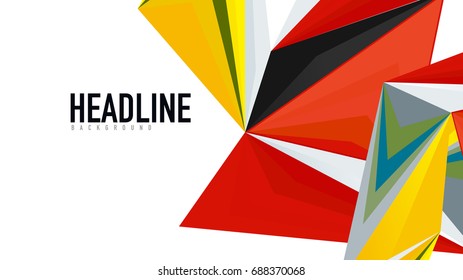 Plantilla de presentación triangular moderna. Fondo de diseño de negocio, concepto de folleto o volante o banner web geométrico