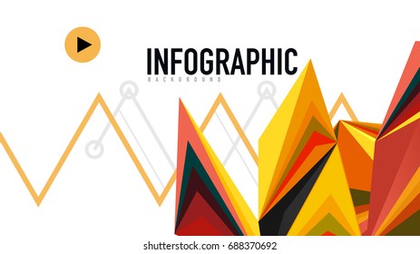 Plantilla de presentación triangular moderna. Fondo de diseño de negocio, concepto de folleto o volante o banner web geométrico