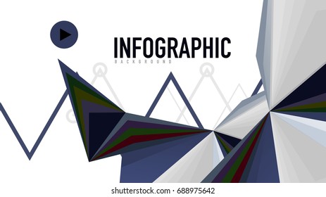 Modern triangle presentation template. Business design background, brochure or flyer concept or geometric web banner