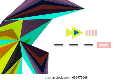 Modern triangle presentation template. Business design background, brochure or flyer concept or geometric web banner