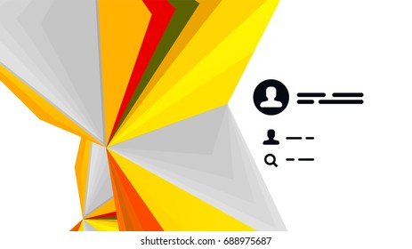 Modern triangle presentation template. Business design background, brochure or flyer concept or geometric web banner