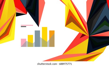 Plantilla de presentación triangular moderna. Fondo de diseño de negocio, concepto de folleto o volante o banner web geométrico